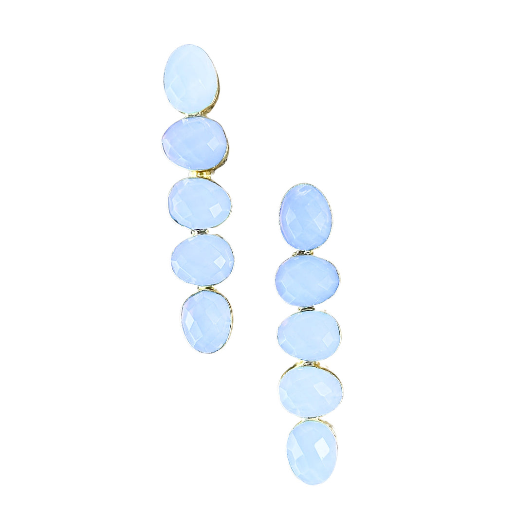 Long Moonstone Drop Earrings