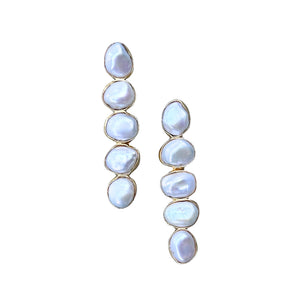 Long Fresh Water Pearl Drop Earrings